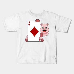 Pig Poker Poker cards Card game Kids T-Shirt